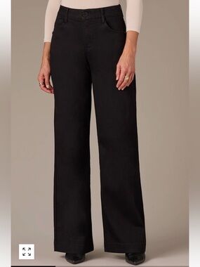 NWOT WIT & WISDOM SAM HIGH RISE WIDE LEG JEANS IN BLACK Size 6